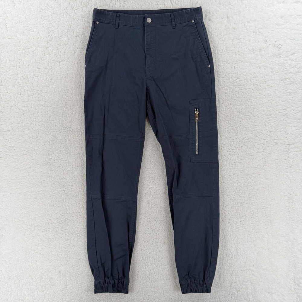Armani Exchange Jogger Pants Mens 29x28 Blue Cargo Elastic Cuff Stretch Casual